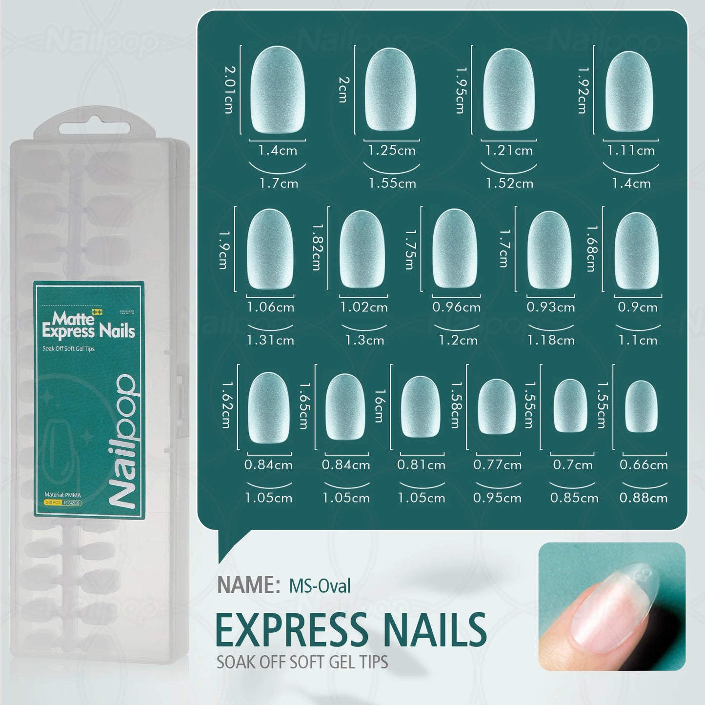 NailPop Matte False Soft Nail Tips – 240PCS No Buffing Needed Nail Extensions | NailPop Elite