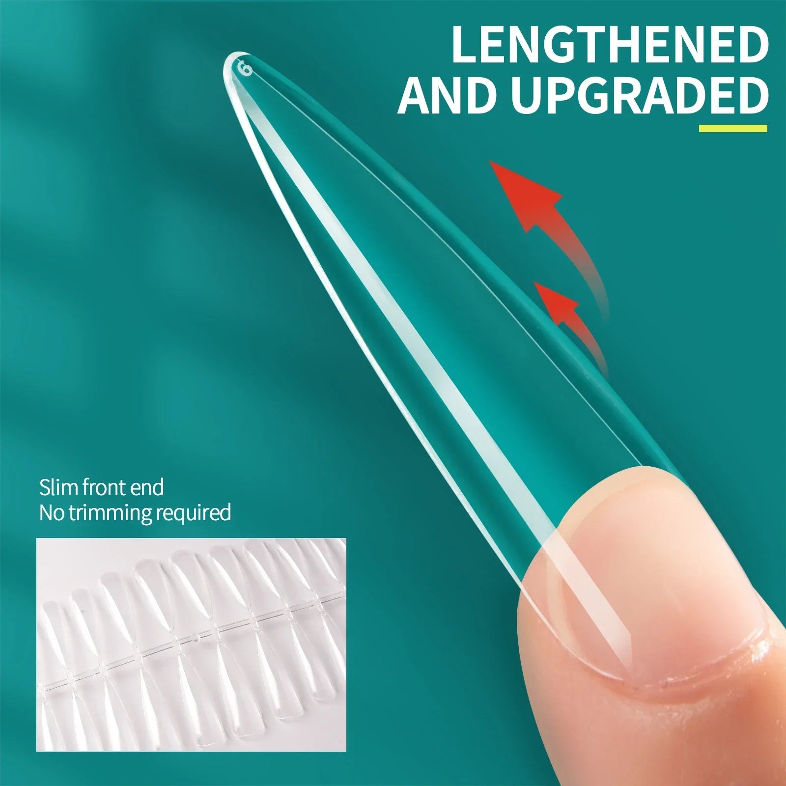 XXL coffin nail tips extra long full cover for extensions – NailPop Elite