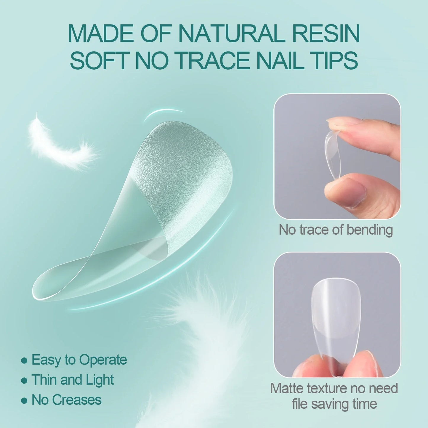 NailPop 600PCS Soft Gel Tips – Short & Medium Length Acrylic Material Artificial Nail Capsules | NailPop Elite