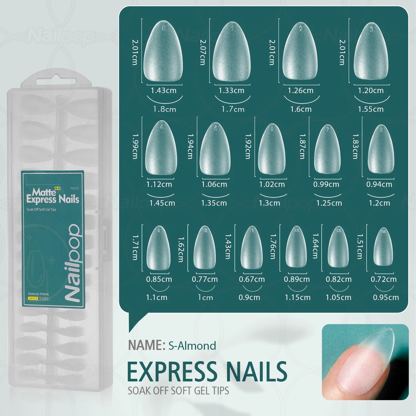 NailPop Matte False Soft Nail Tips – 240PCS No Buffing Needed Nail Extensions | NailPop Elite