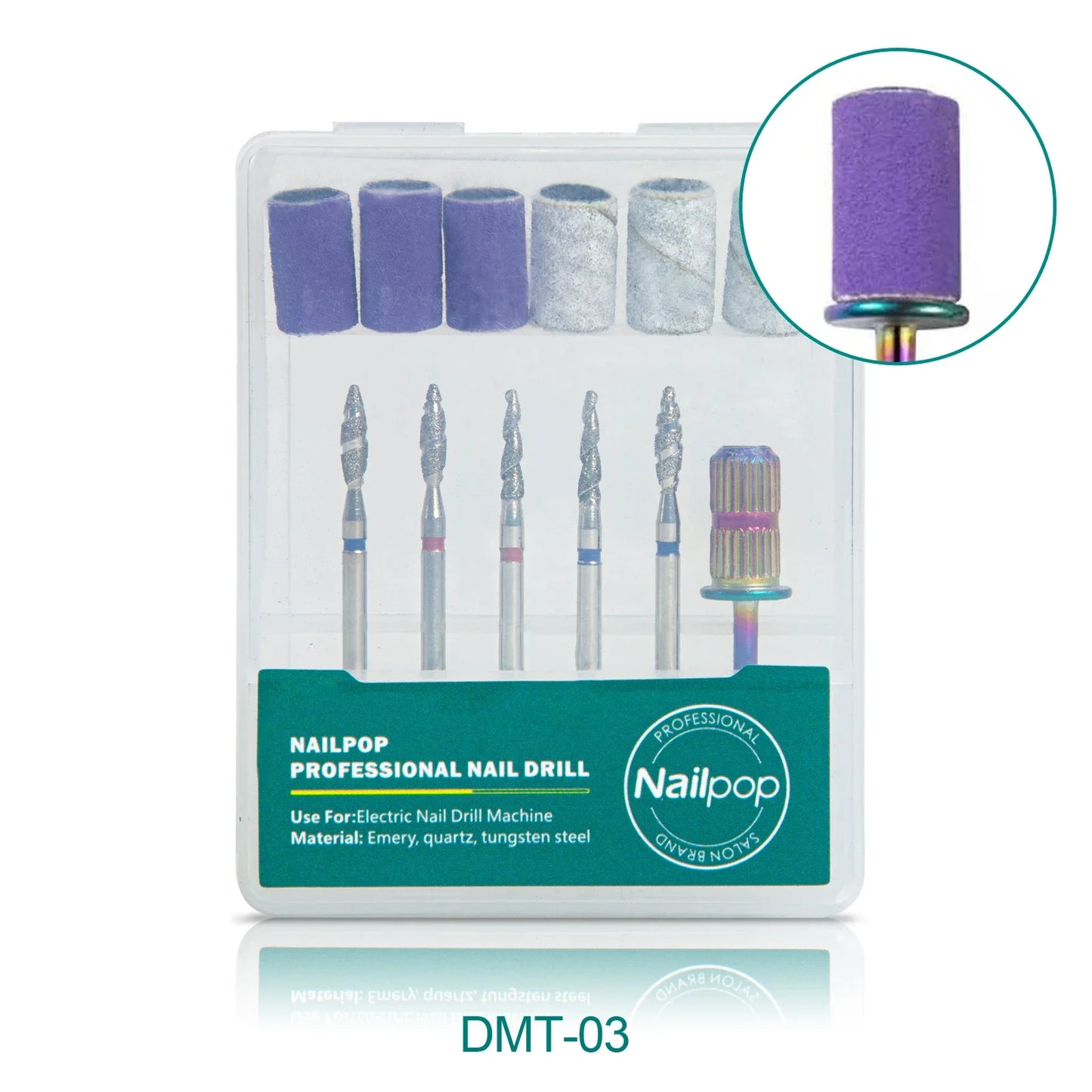 NailPop Nail Drill Bits – Electric Drill Manicure Machine Accessories for Gel Removal & Nail Filing