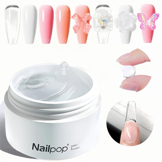 NailPop Solid Builder Gel – Non-Sticky Sculpting Gel for 3D Nail Art | NailPop Elite