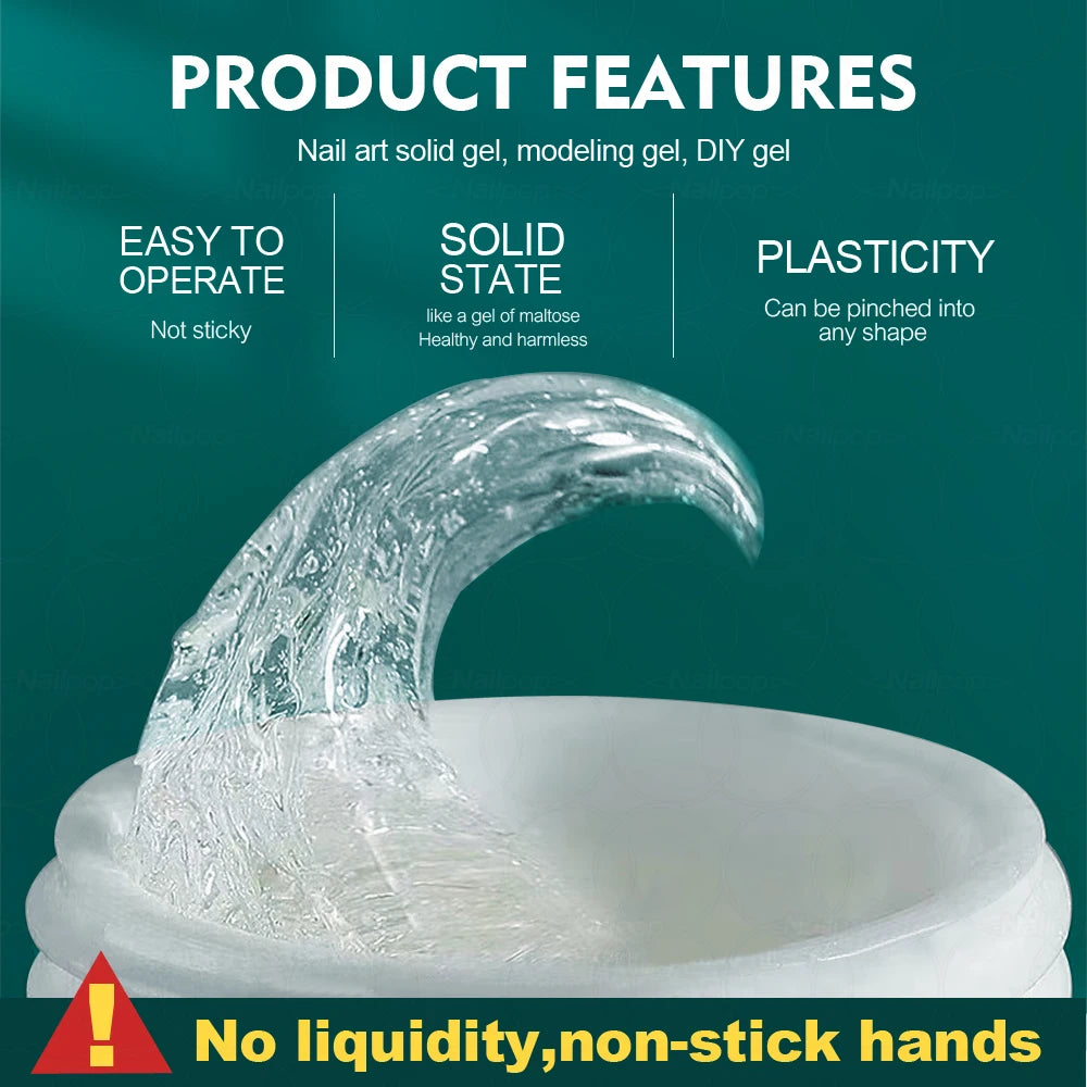 Easy stick solid gel adhesive for press on nails – NailPop Elite