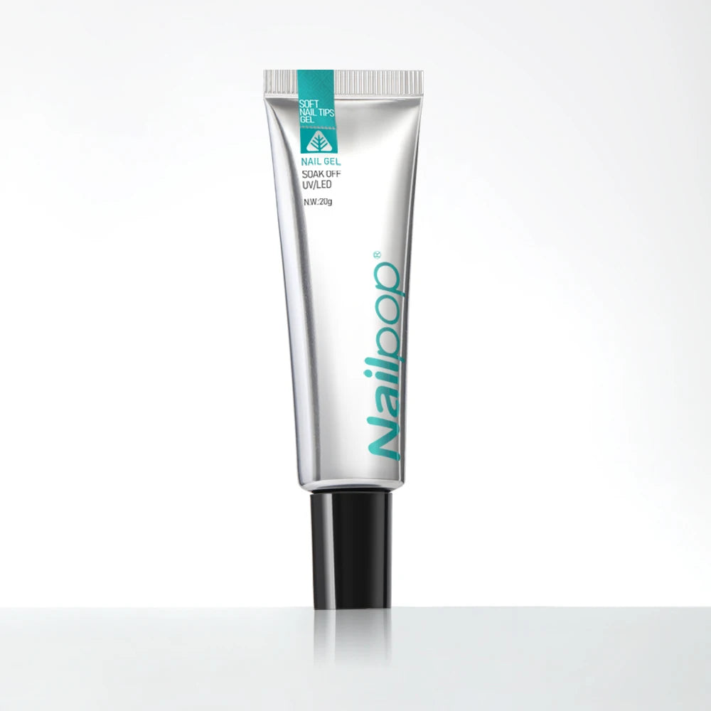 NailPop Soft Nail Tips Gel Glue – 20g Long-Lasting UV Adhesive | NailPop Elite