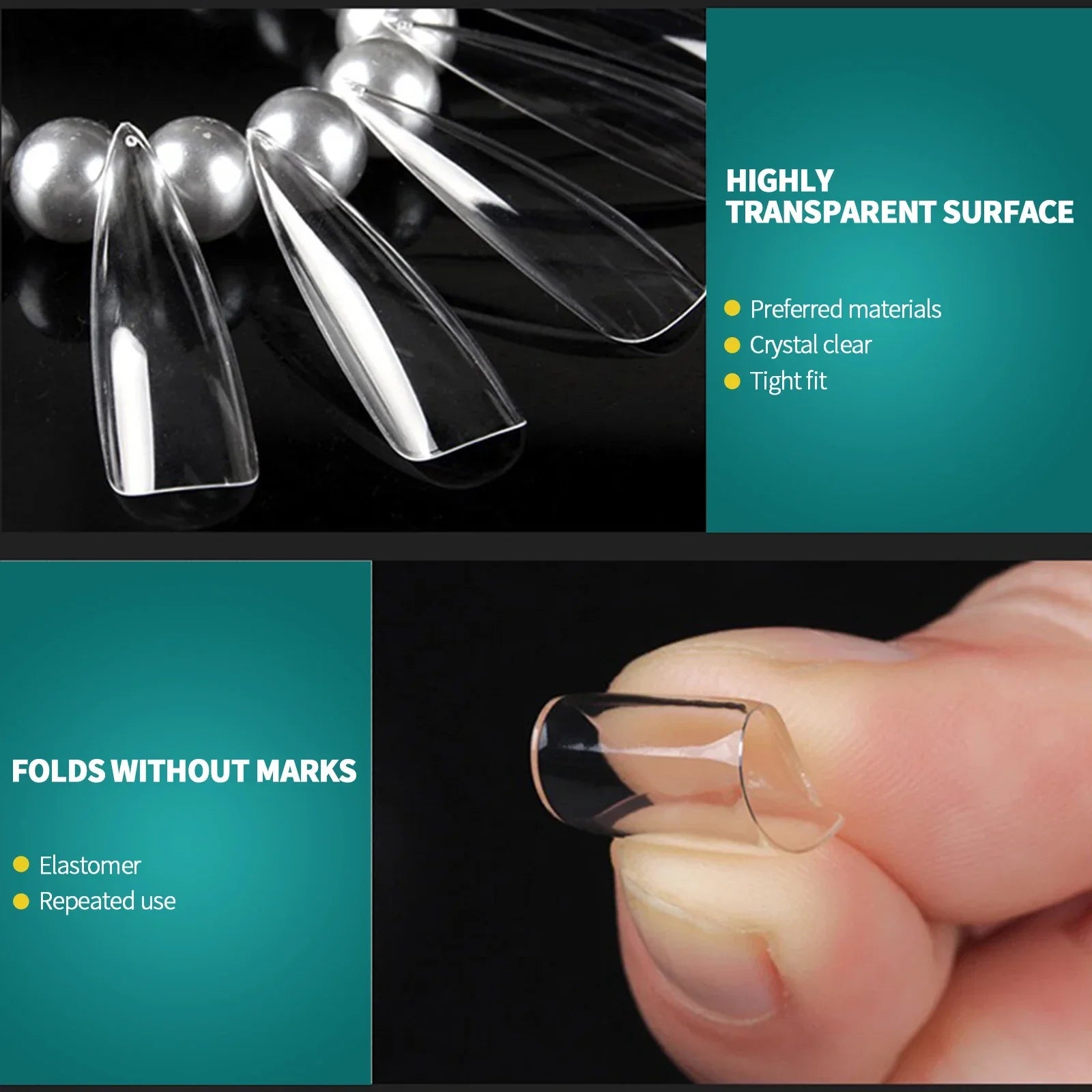 XXL false nail tips full cover salon supply – NailPop Elite