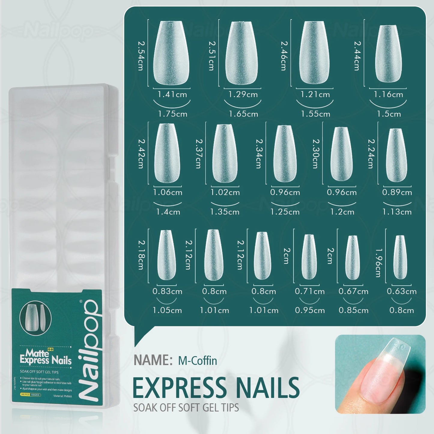 NailPop Matte False Soft Nail Tips – 240PCS No Buffing Needed Nail Extensions | NailPop Elite