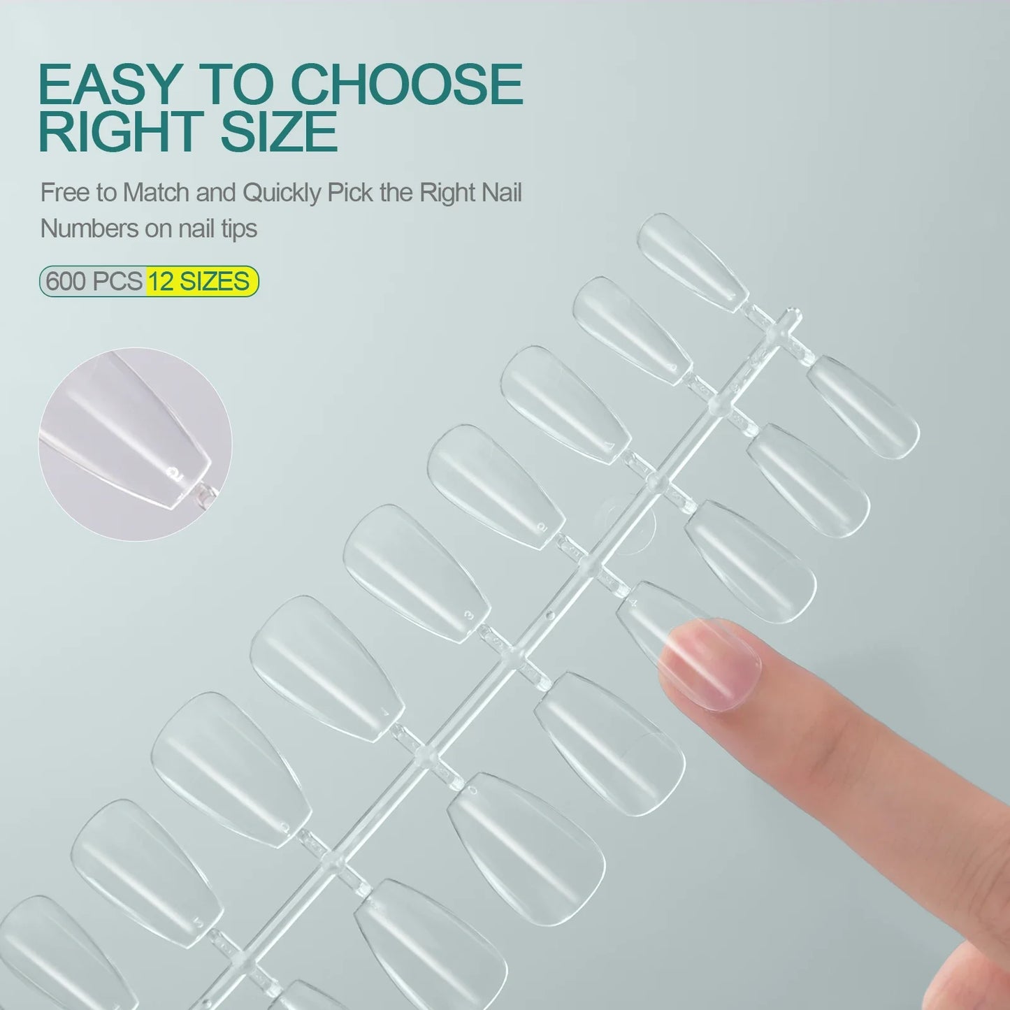 Short acrylic nail capsules soft gel material 120pcs – NailPop Elite