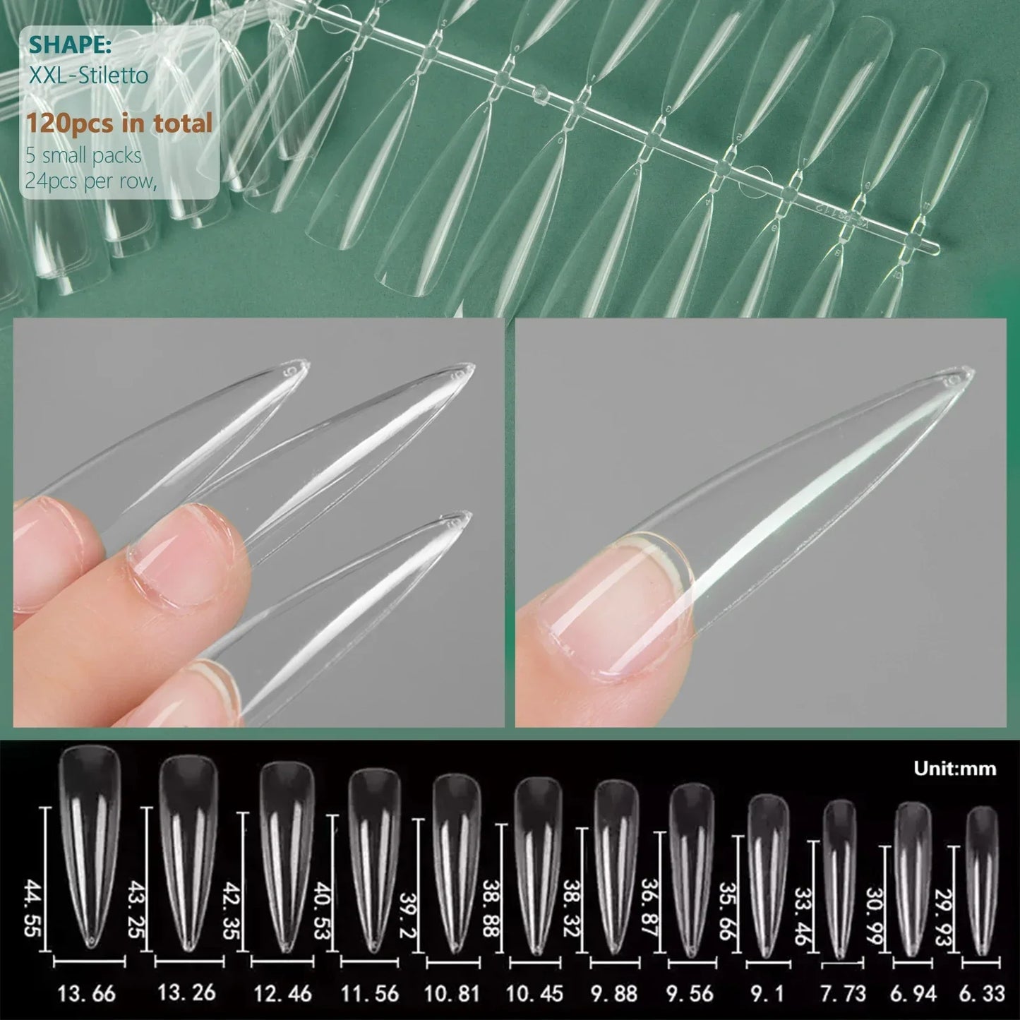 XXL Coffin Nail Tips – Extra Long Full Cover for Extensions | NailPop Elite