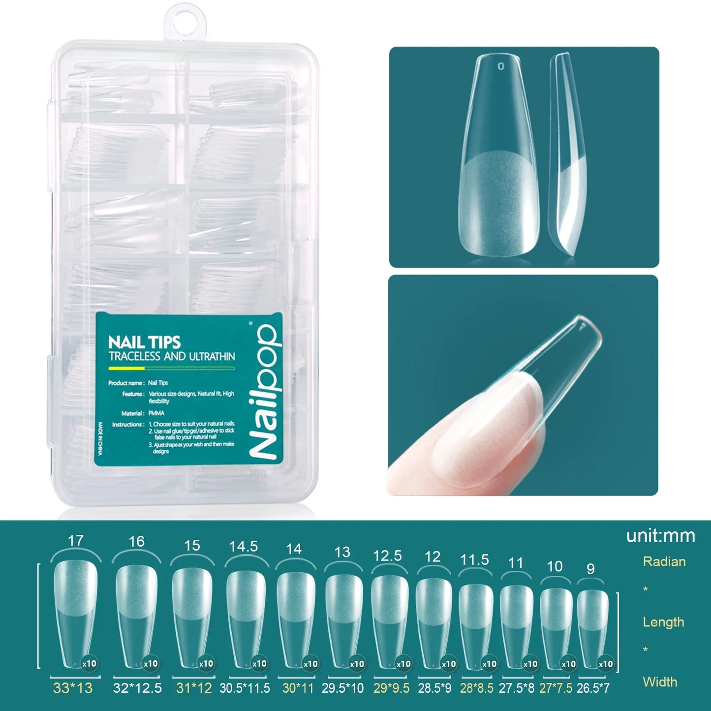 NailPop Soft Gel Tips – Short & Medium Length Acrylic Artificial Nail Capsules | NailPop Elite