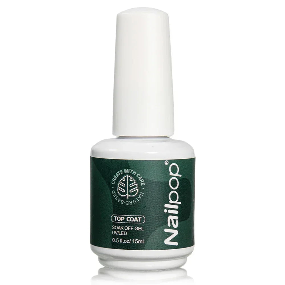 NailPop Rubber Base Gel & Top Coat – 10ml Soak-Off UV/LED Gel | NailPop Elite