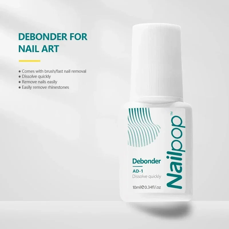 NailPop 10ml Debonder Glue Remover – Dissolve Liquid for False Nails & Rhinestones | NailPop Elite