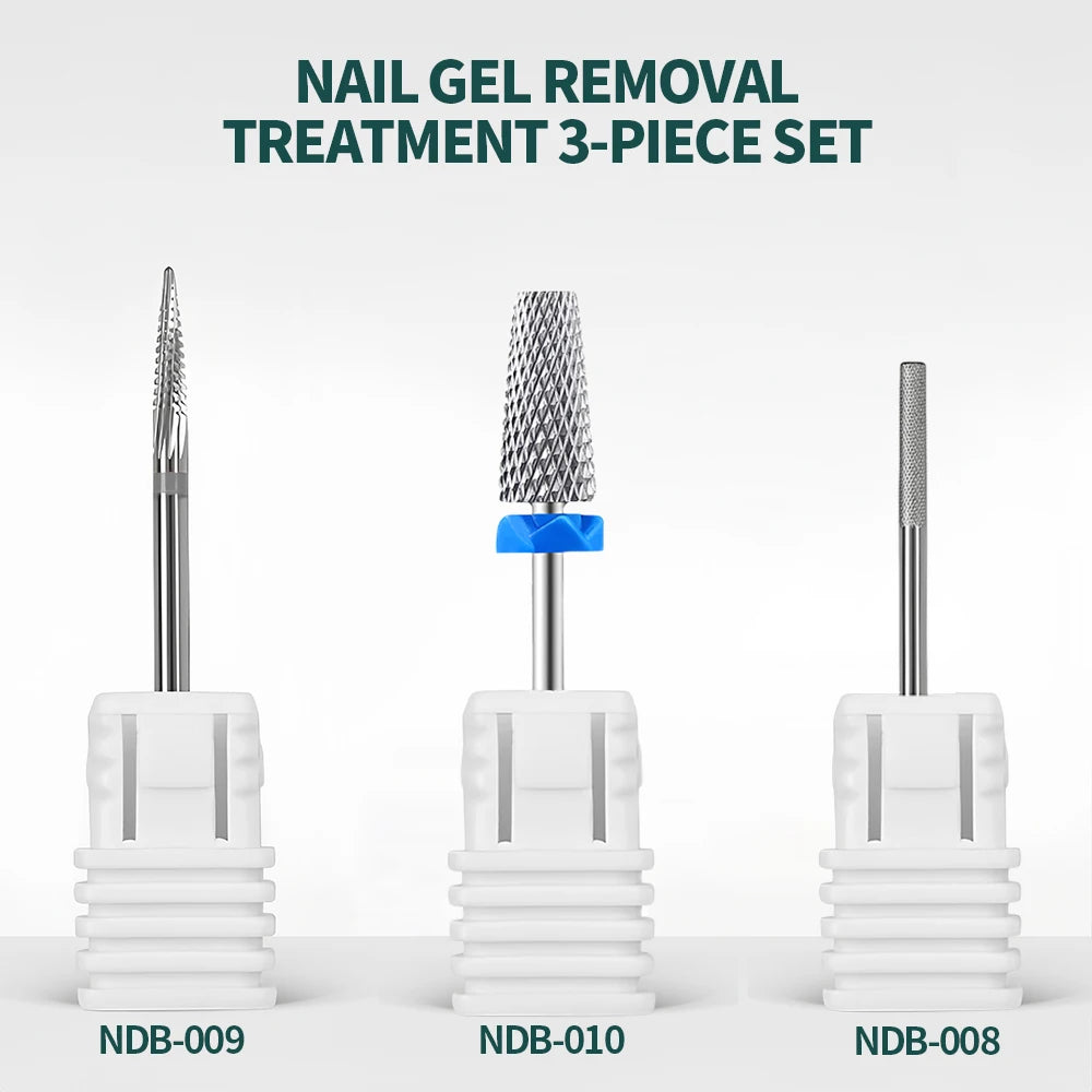 NailPop Nail Drill Bits Set – Tungsten Carbide Sanding Bits for Nail Drill E-File, Cuticle Cleaner & Gel Polish Remover
