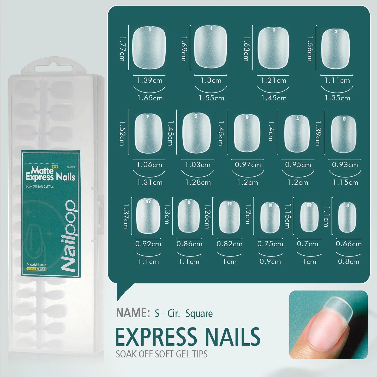 NailPop Matte False Soft Nail Tips – 240PCS No Buffing Needed Nail Extensions | NailPop Elite