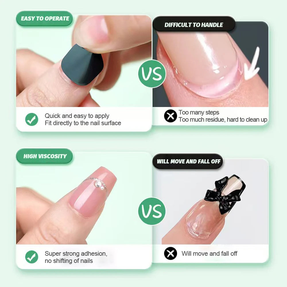 Jelly glue tabs for press on nails UV cured – NailPop Elite