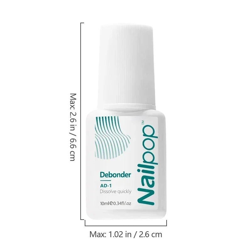 NailPop 10ml Debonder Glue Remover – Dissolve Liquid for False Nails & Rhinestones | NailPop Elite