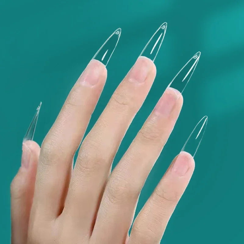 C Curve Nail Tips – Coffin, Stiletto & Square Styles | NailPop Elite