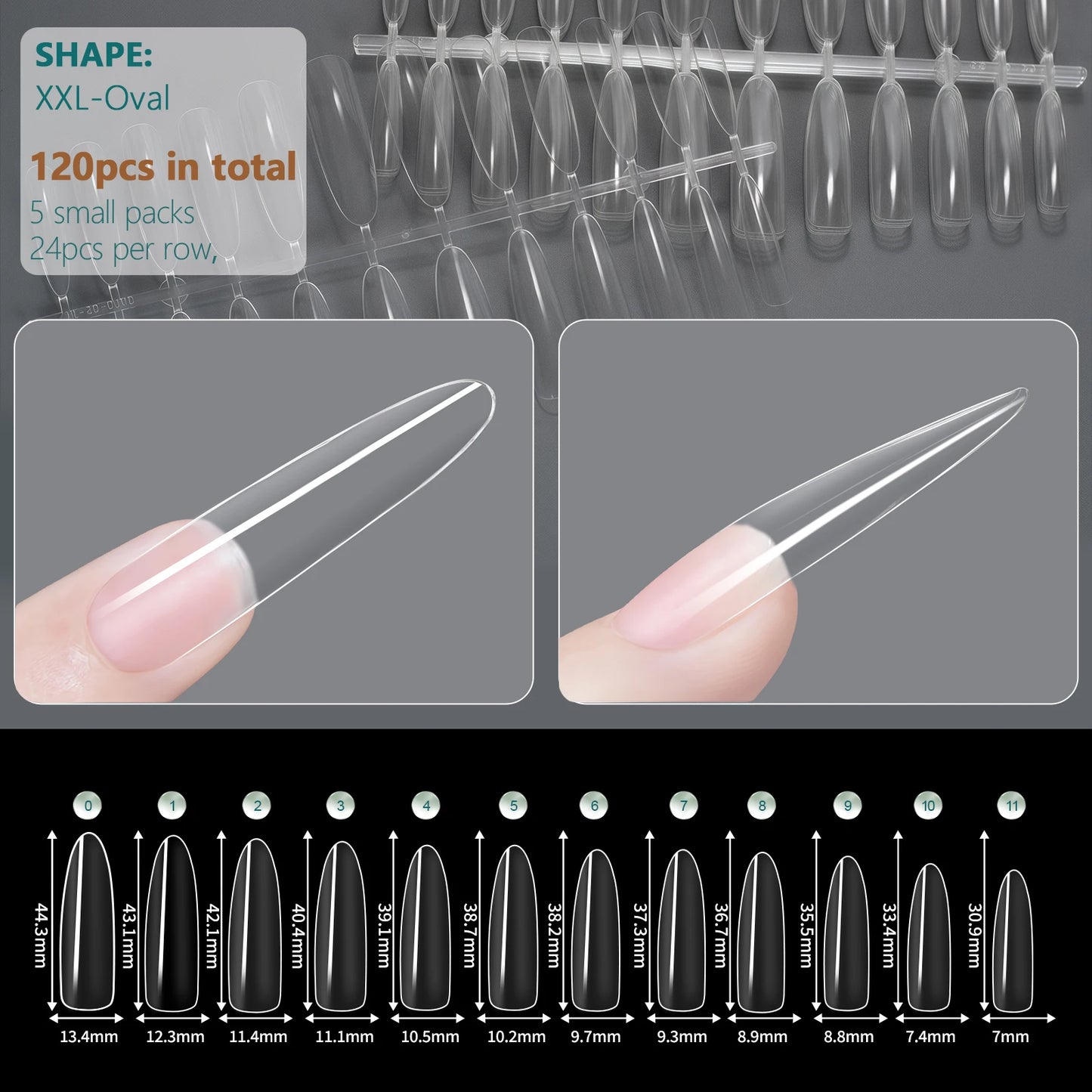 XXL Coffin Nail Tips – Extra Long Full Cover for Extensions | NailPop Elite