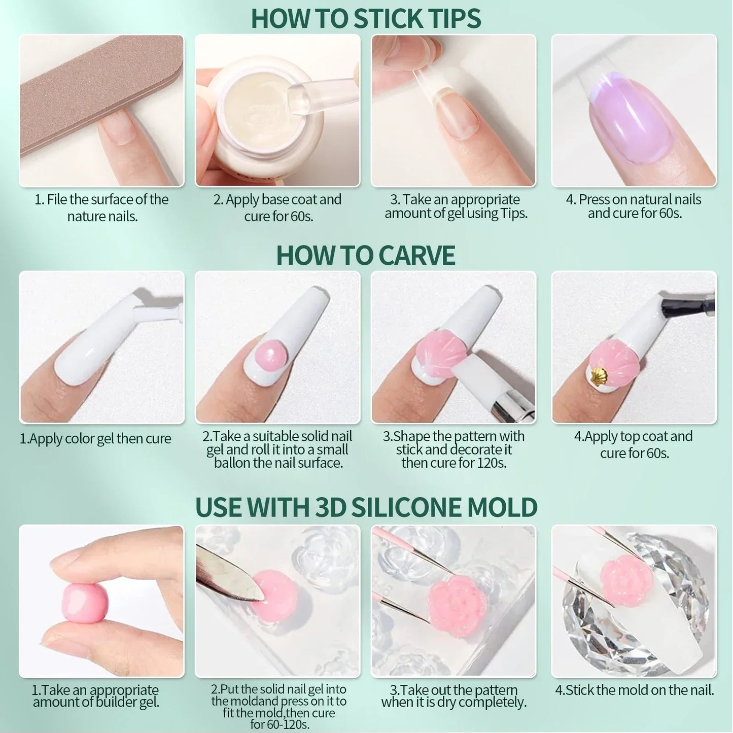 NailPop Solid Builder Gel – Non-Sticky Sculpting Gel for 3D Nail Art | NailPop Elite