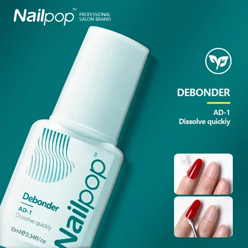 NailPop 10ml Debonder Glue Remover – Dissolve Liquid for False Nails & Rhinestones | NailPop Elite