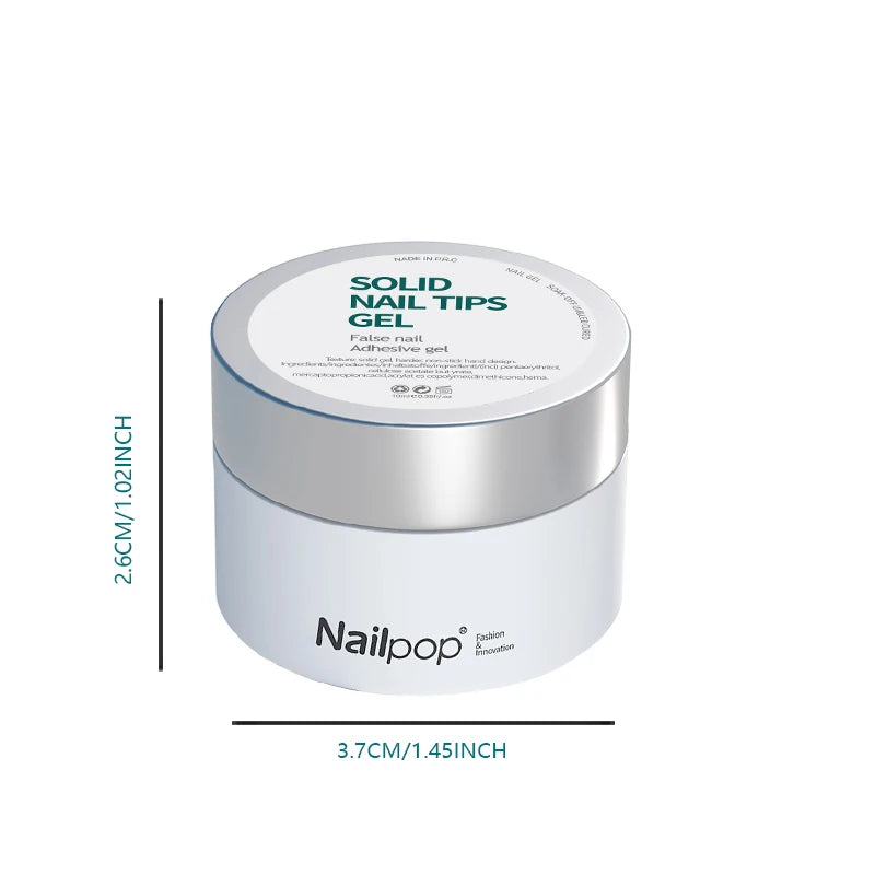 NailPop Solid Nail Patch Gel – Gummy Adhesive for Capsule Tips | NailPop Elite
