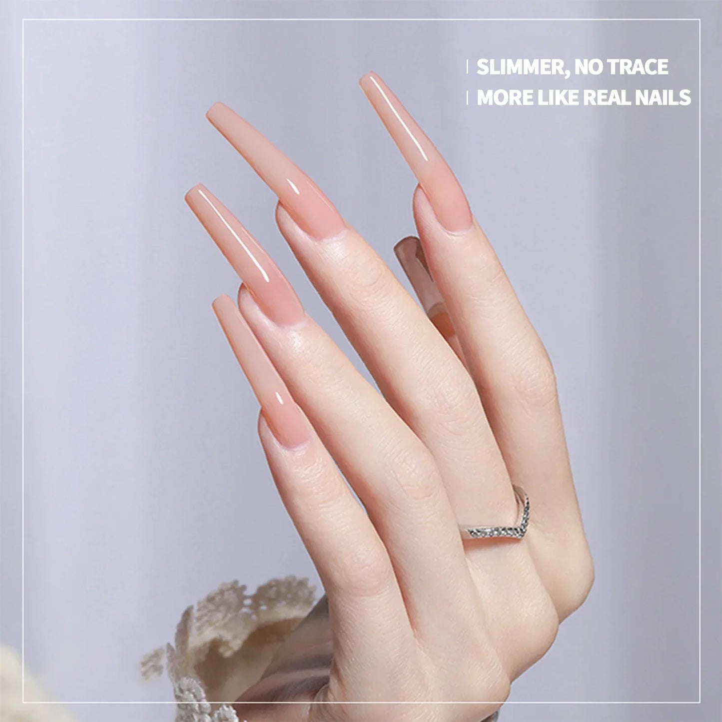 XXL Coffin Nail Tips – Extra Long Full Cover for Extensions | NailPop Elite