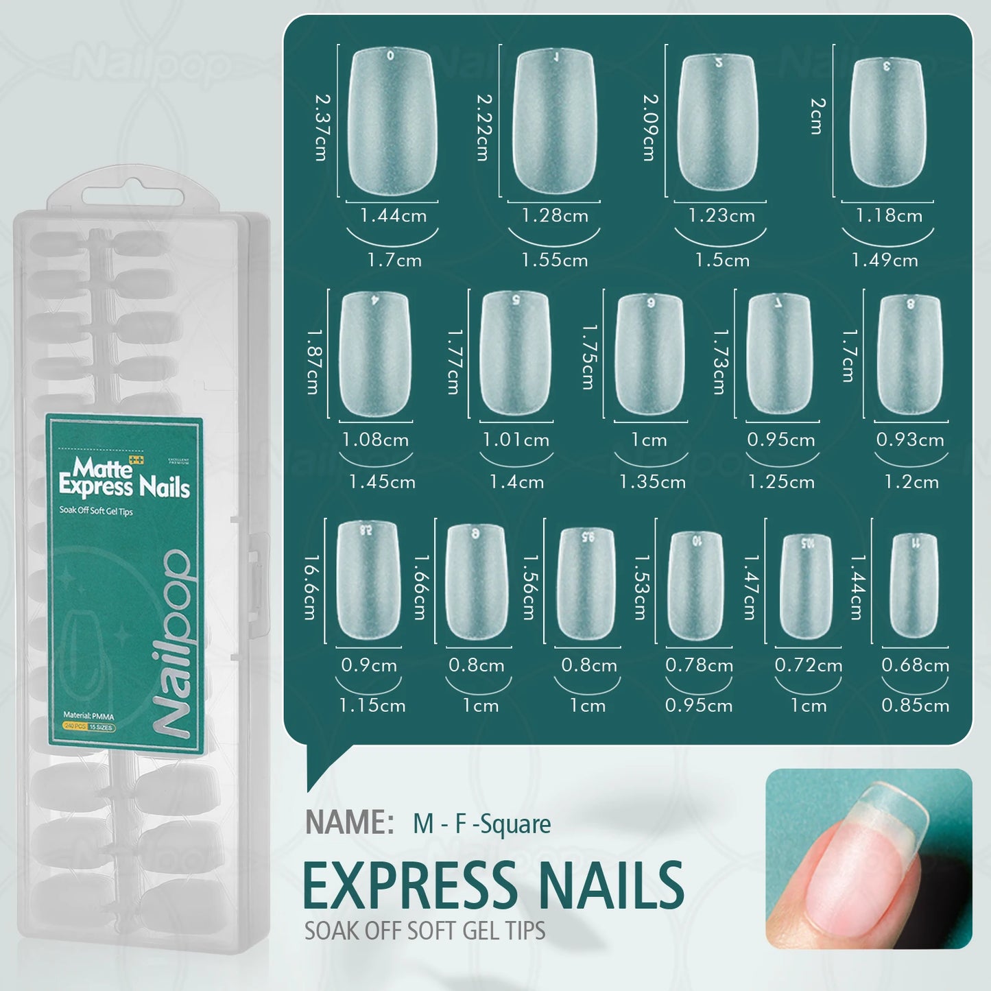 NailPop Matte False Soft Nail Tips – 240PCS No Buffing Needed Nail Extensions | NailPop Elite