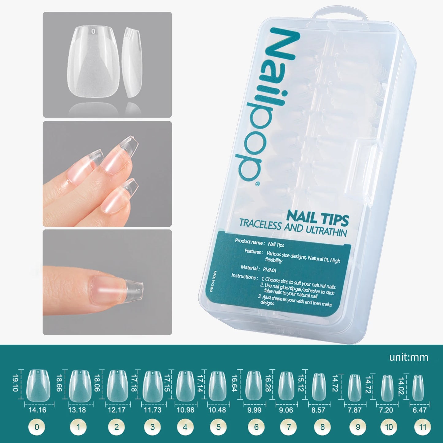 NailPop 600PCS PRO Fake Nails – Full Cover Acrylic Nail Tips | NailPop Elite