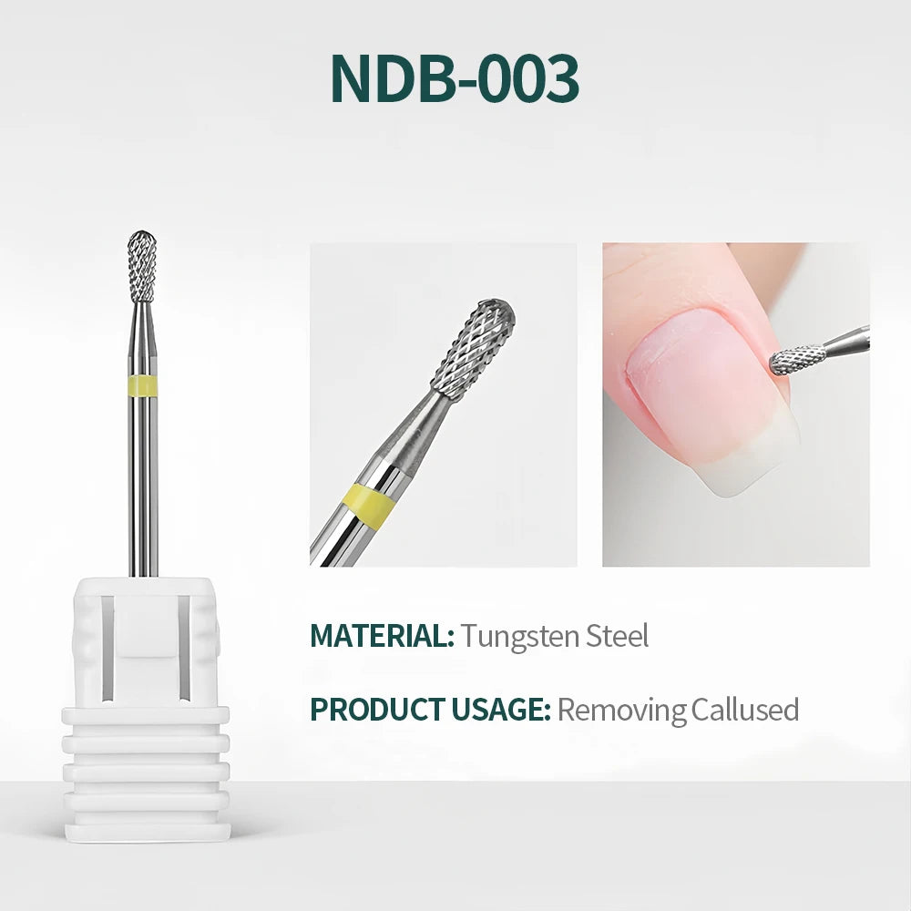 NailPop Nail Drill Bits Set – Tungsten Carbide Sanding Bits for Nail Drill E-File, Cuticle Cleaner & Gel Polish Remover