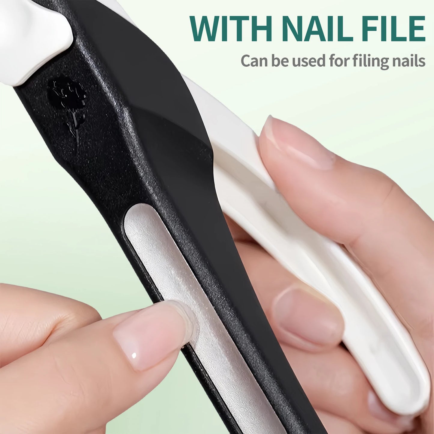 NailPop Nail Clipper U-Shaped Acrylic Fake Nail Scissors – Precise Nail Tip Edge Cutter with Sizer