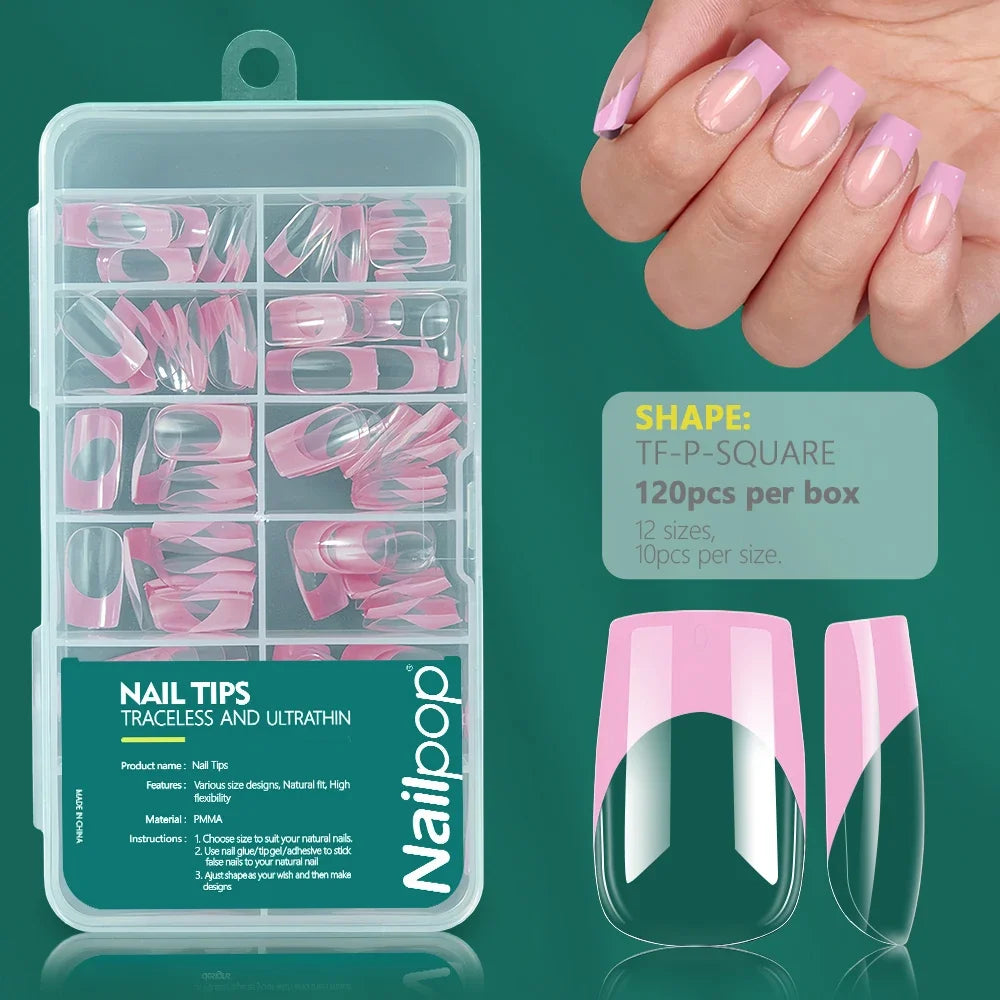 NailPop Soft Gel Tips – Short & Medium Length Acrylic Artificial Nail Capsules | NailPop Elite
