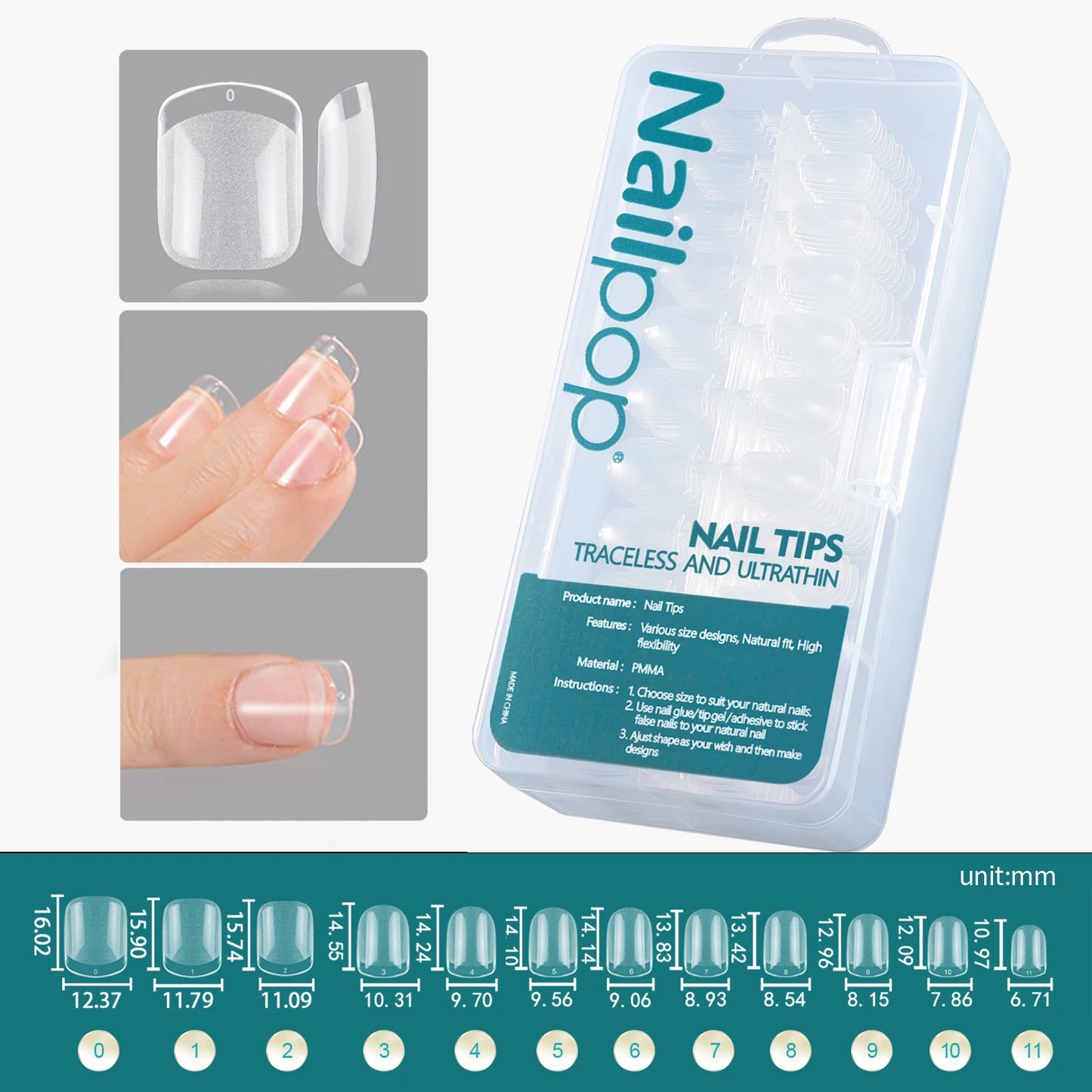 NailPop 600PCS PRO Fake Nails – Full Cover Acrylic Nail Tips | NailPop Elite