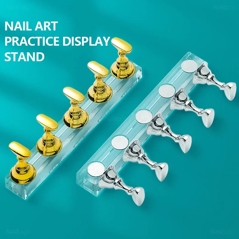 Nail tips display stand magnetic chess board practice set 5pcs – NailPop Elite