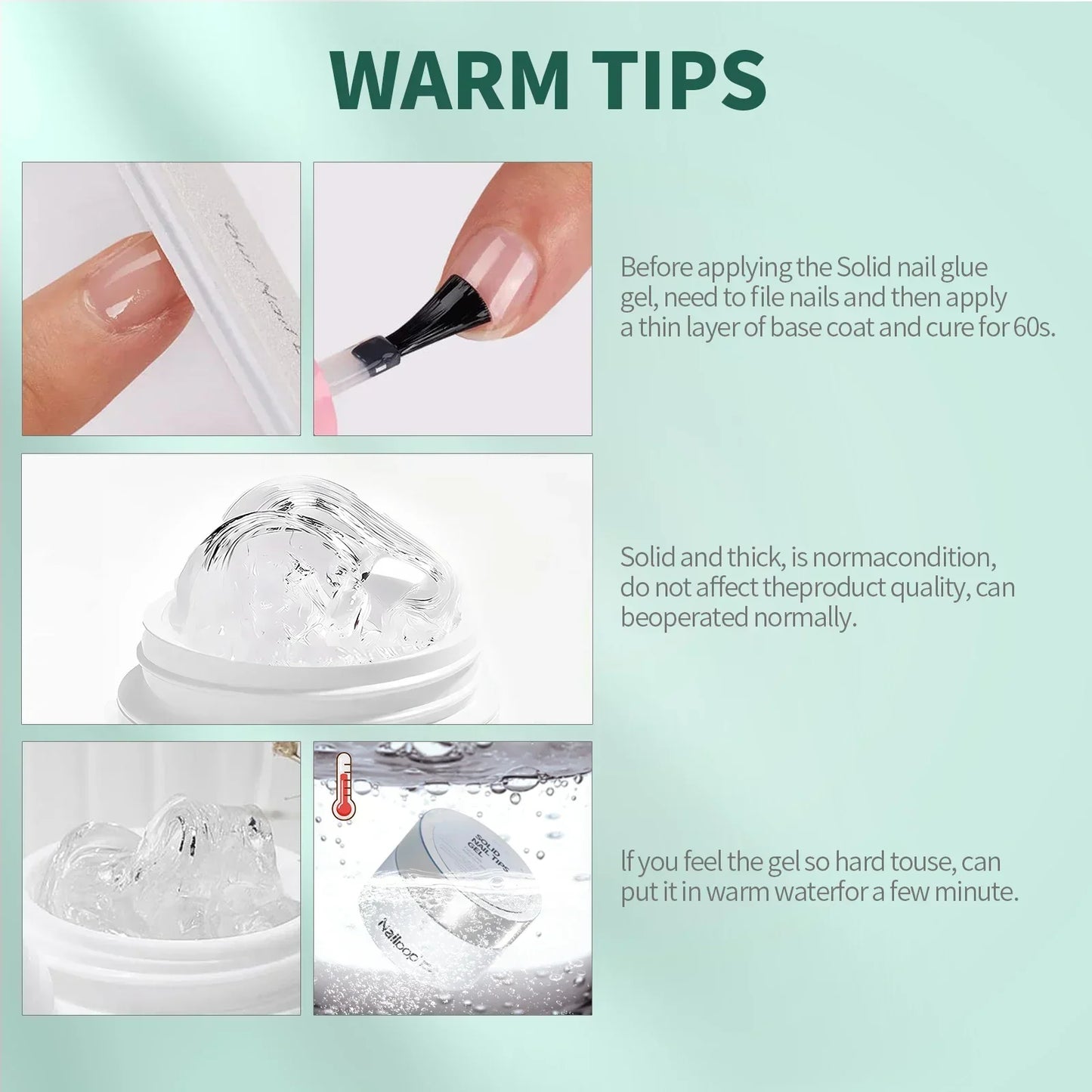 NailPop Solid Nail Patch Gel – Gummy Adhesive for Capsule Tips | NailPop Elite