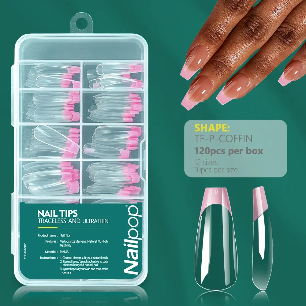 NailPop Soft Gel Tips – Short & Medium Length Acrylic Artificial Nail Capsules | NailPop Elite