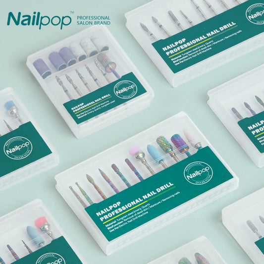 Nail drill bits electric manicure machine accessories for gel removal – NailPop Elite