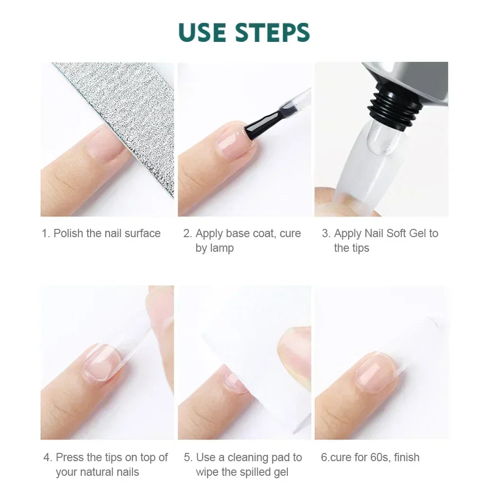 NailPop Pro Soft Nail Tips Gel Glue – 20g Long-Lasting Adhesive | NailPop Elite