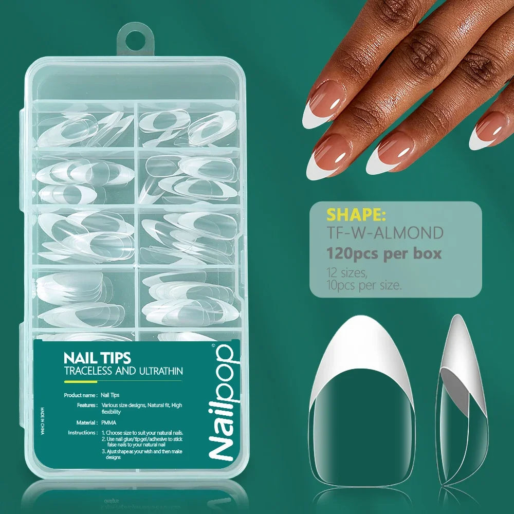 NailPop Soft Gel Tips – Short & Medium Length Acrylic Artificial Nail Capsules | NailPop Elite