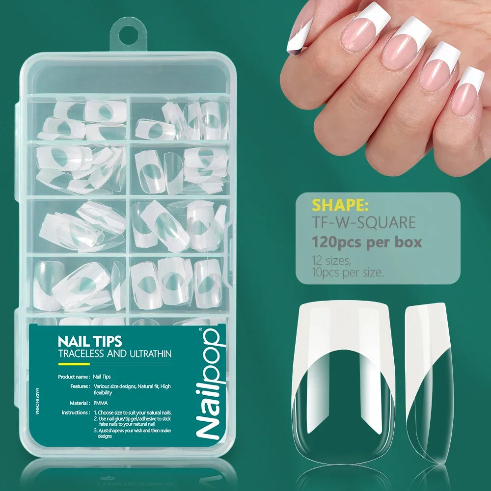 NailPop Soft Gel Tips – Short & Medium Length Acrylic Artificial Nail Capsules | NailPop Elite
