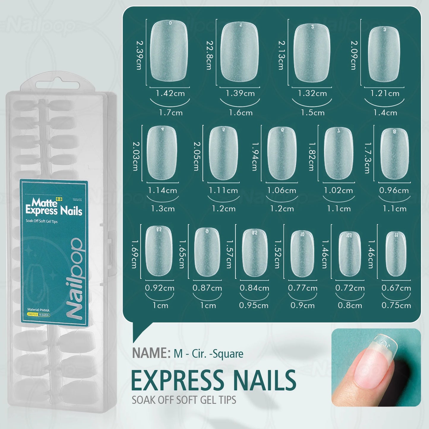 NailPop Matte False Soft Nail Tips – 240PCS No Buffing Needed Nail Extensions | NailPop Elite
