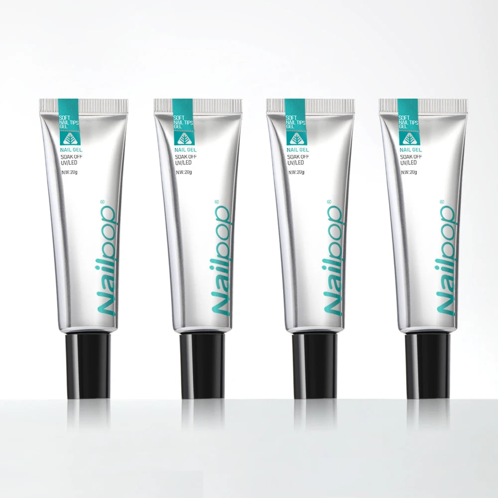 NailPop Soft Nail Tips Gel Glue – 20g Long-Lasting UV Adhesive | NailPop Elite