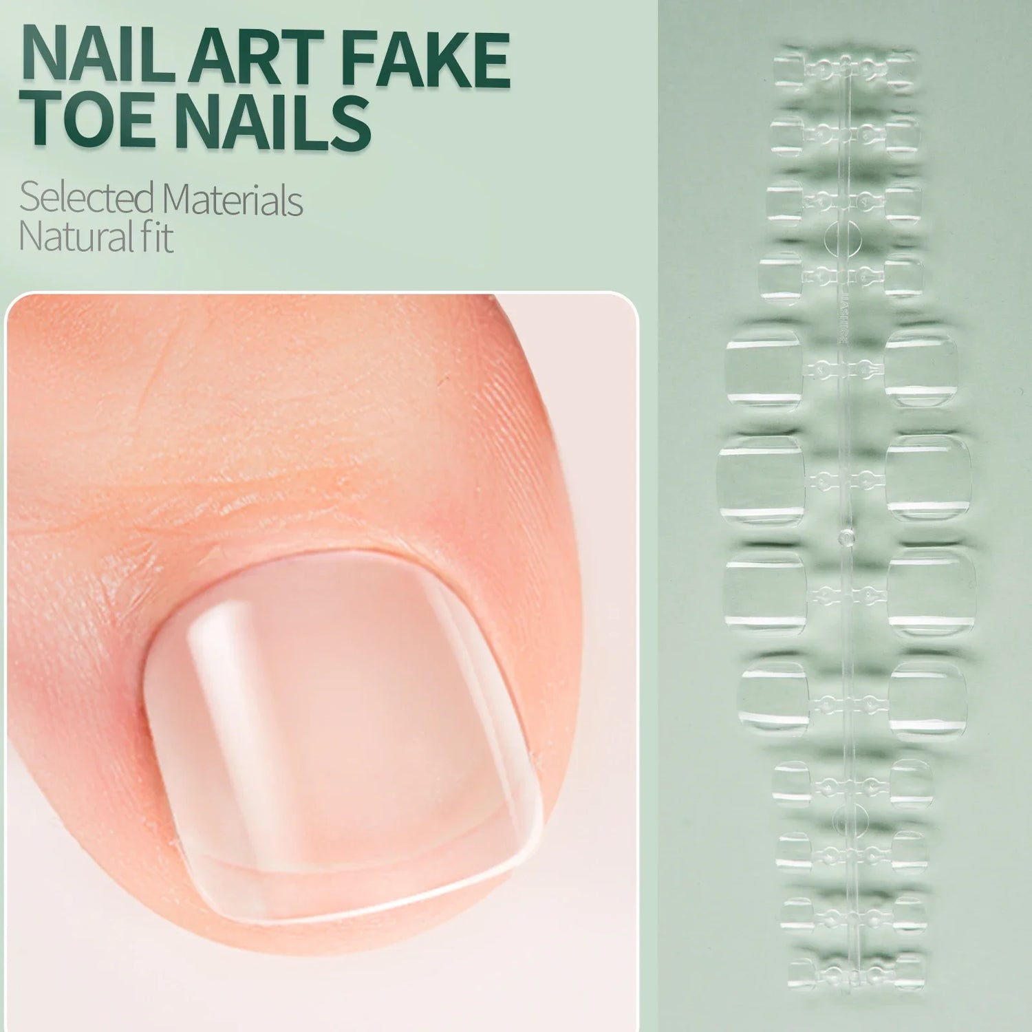 Toe nail tips 120pcs full cover clear acrylic toenails – NailPop Elite