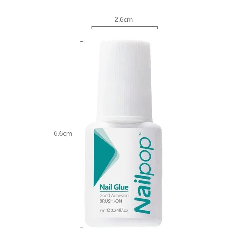 NailPop Nail Glue for False Tips – Glitter Acrylic Nail Adhesive with Brush | NailPop Elite