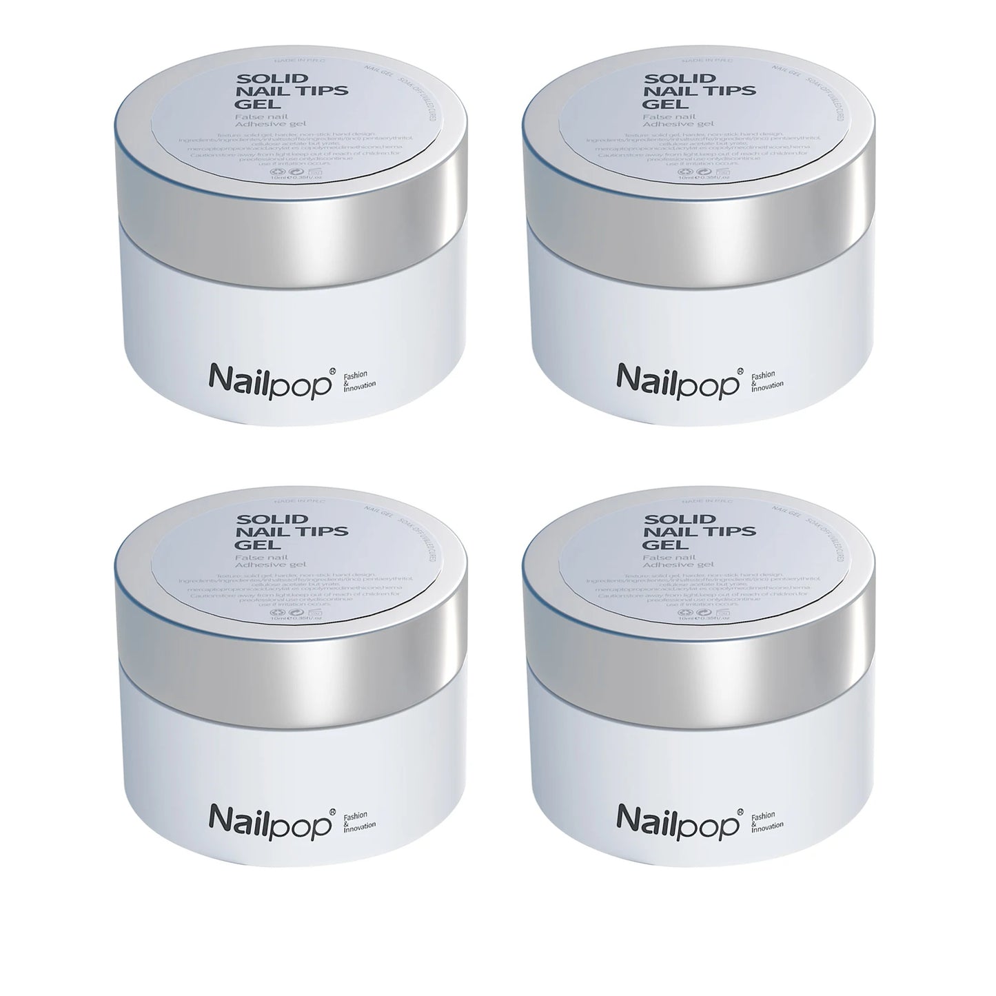NailPop Solid Nail Patch Gel – Gummy Adhesive for Capsule Tips | NailPop Elite