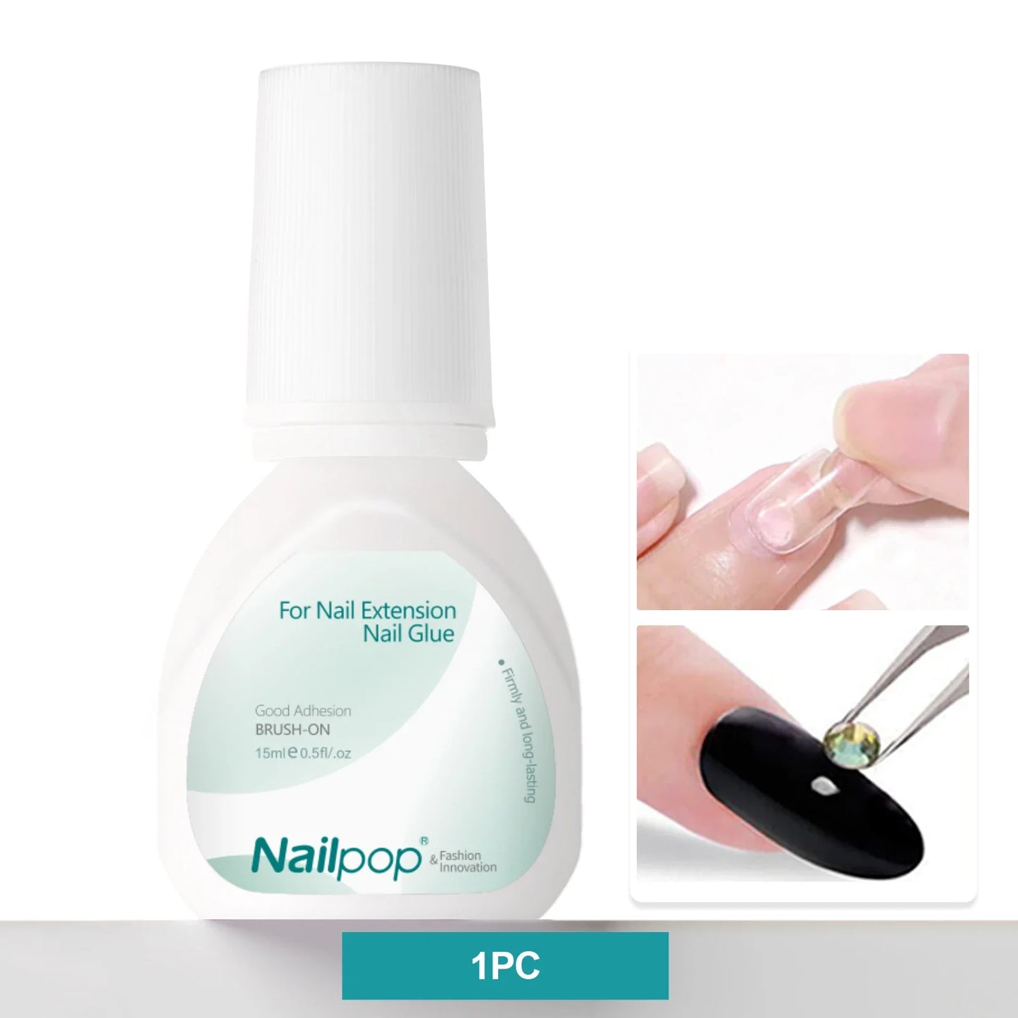 NailPop 15ml Nail Glue for Nail Tips – Super Strong & Fast Dry Gel Glue | NailPop Elite