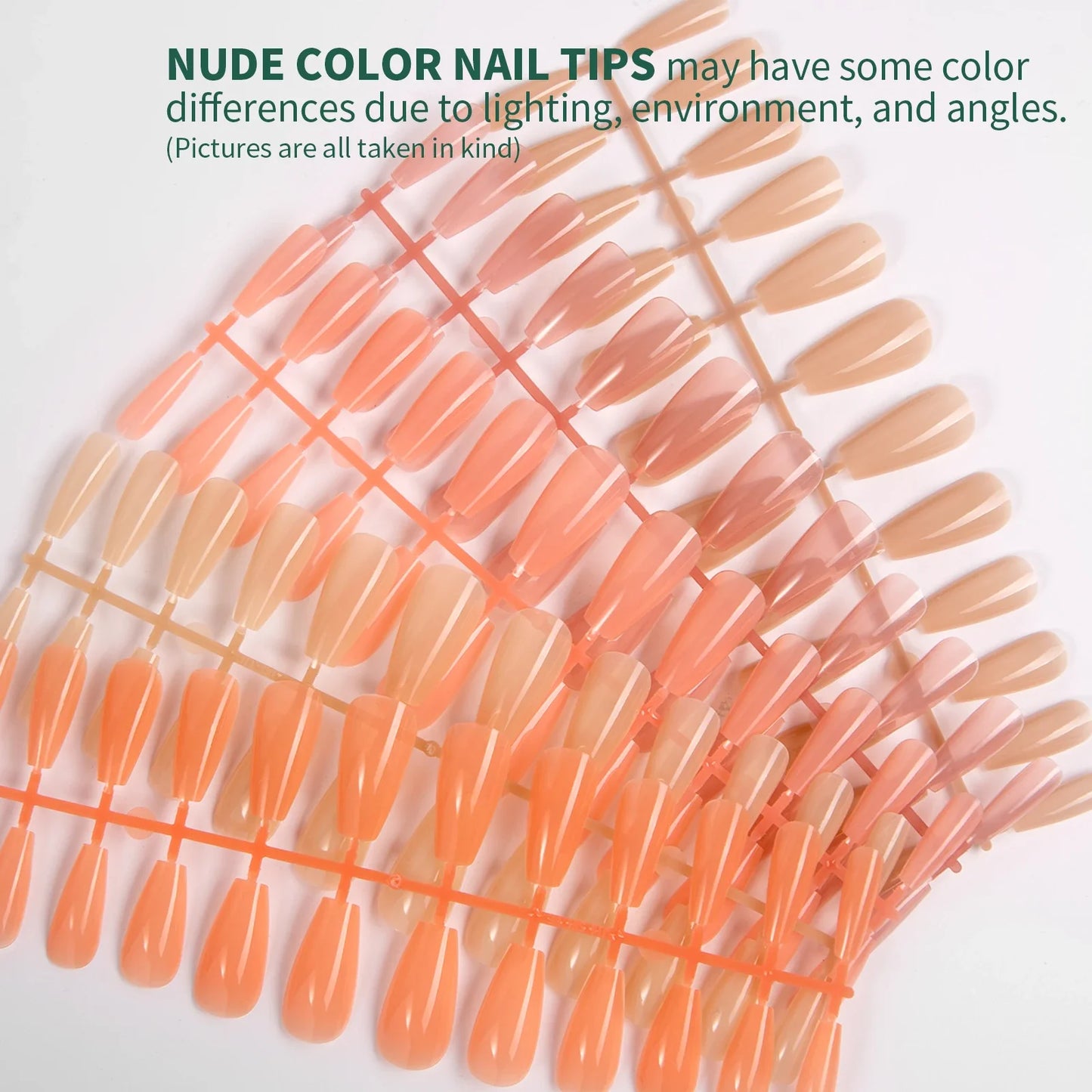 NailPop N64 Artificial Nail Extensions – Nude Soft Gel Coffin, Almond & Square Styles | NailPop Elite