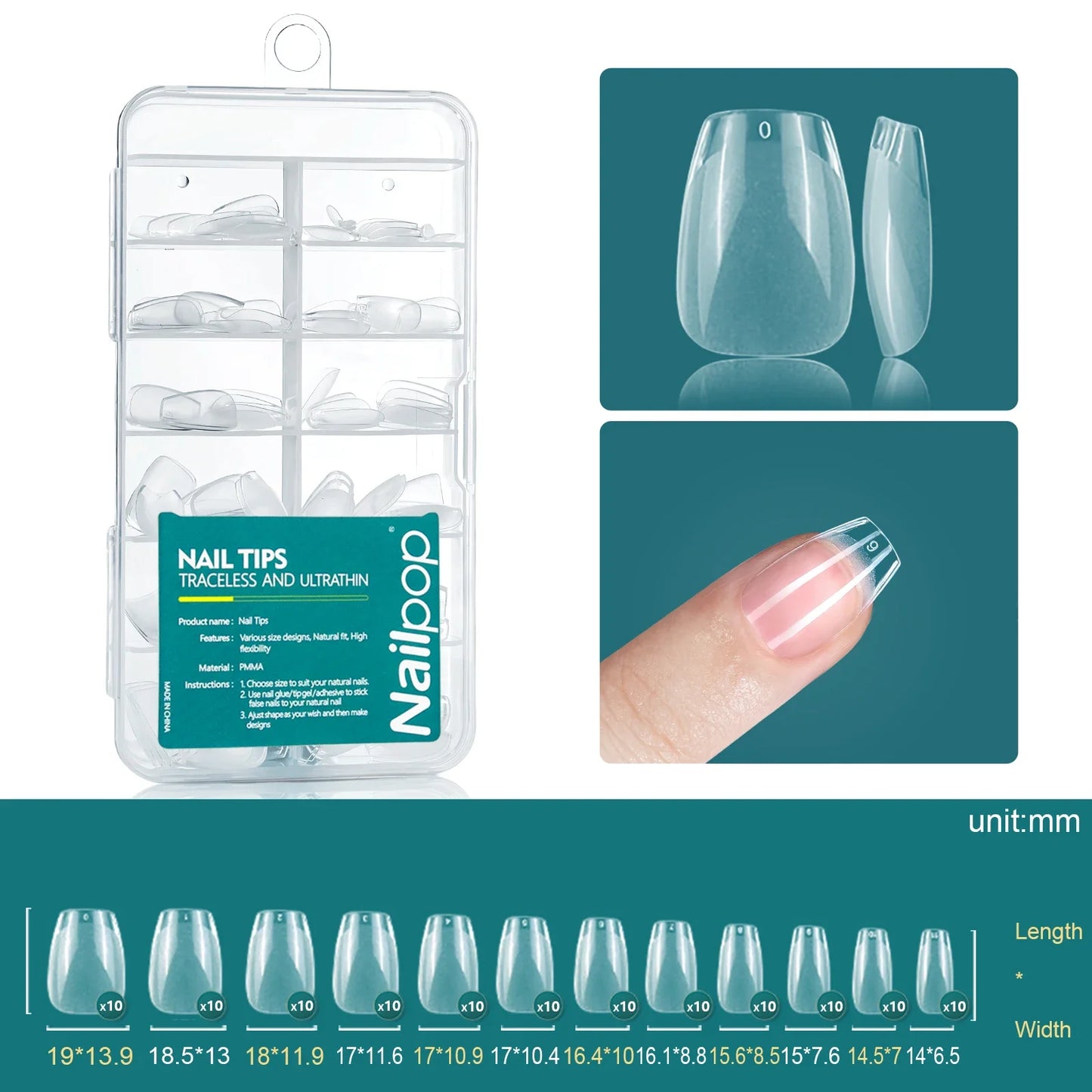 NailPop Soft Gel Tips – Short & Medium Length Acrylic Artificial Nail Capsules | NailPop Elite