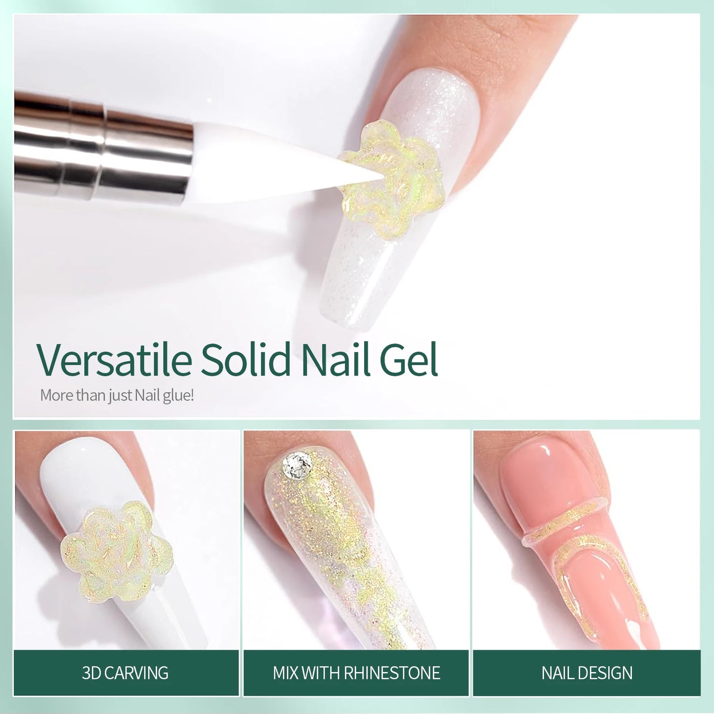 NailPop Solid Builder Gel – Non-Sticky Sculpting Gel for 3D Nail Art | NailPop Elite