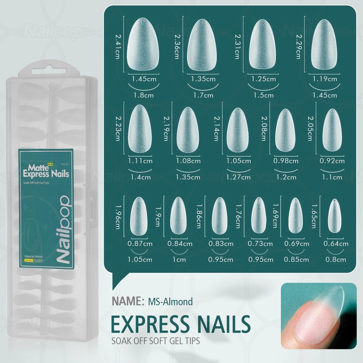 NailPop Matte False Soft Nail Tips – 240PCS No Buffing Needed Nail Extensions | NailPop Elite
