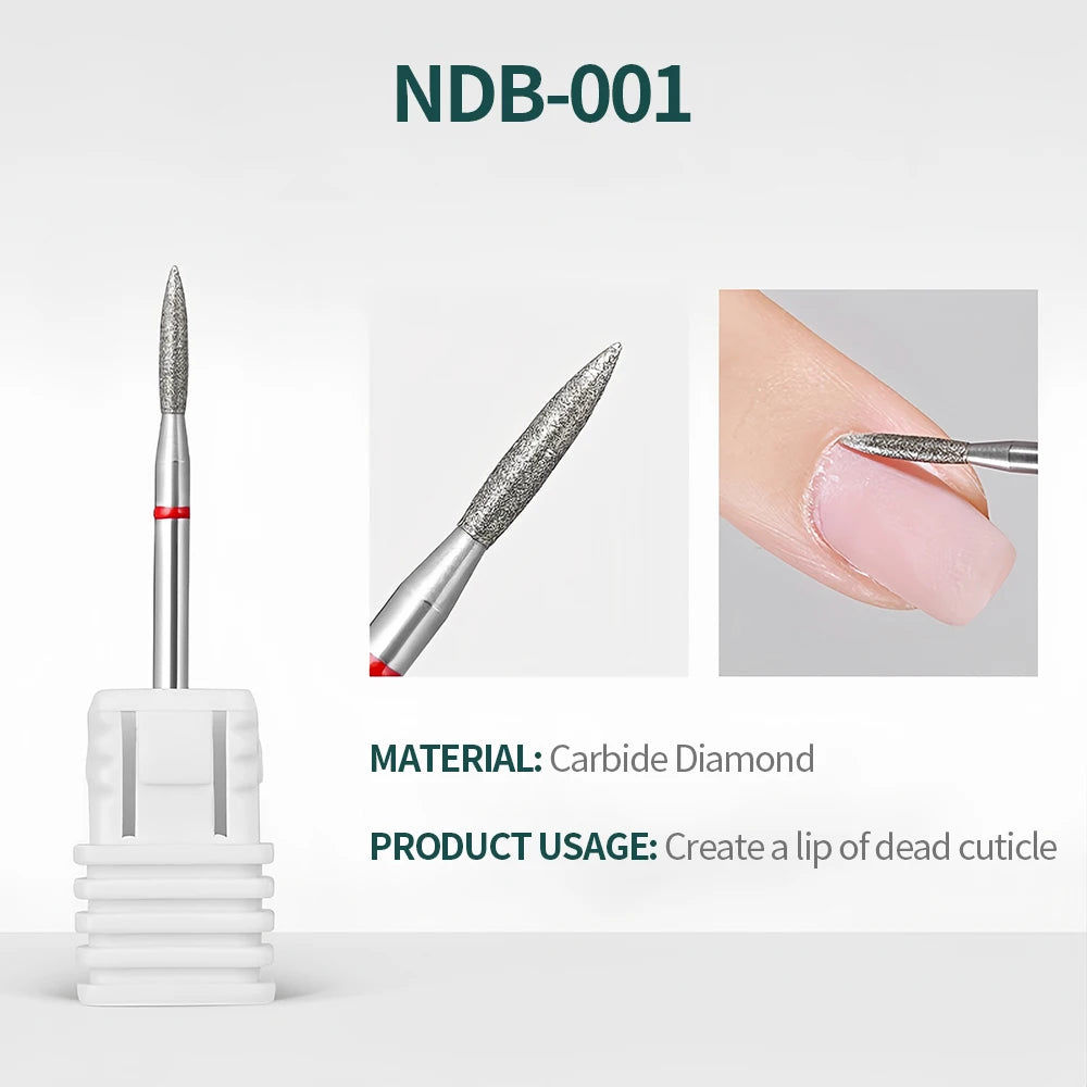 NailPop Nail Drill Bits Set – Tungsten Carbide Sanding Bits for Nail Drill E-File, Cuticle Cleaner & Gel Polish Remover